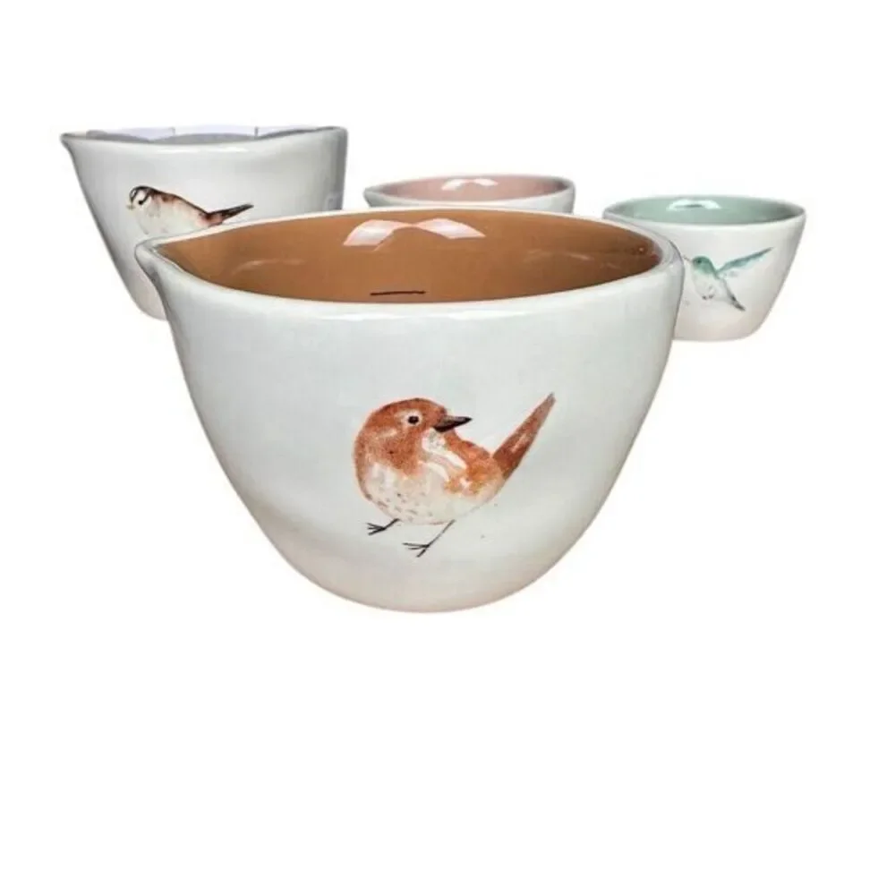 NWT Rae Dunn Bird Measuring Cups Set‎ - Finch, Wren, Hummingbird